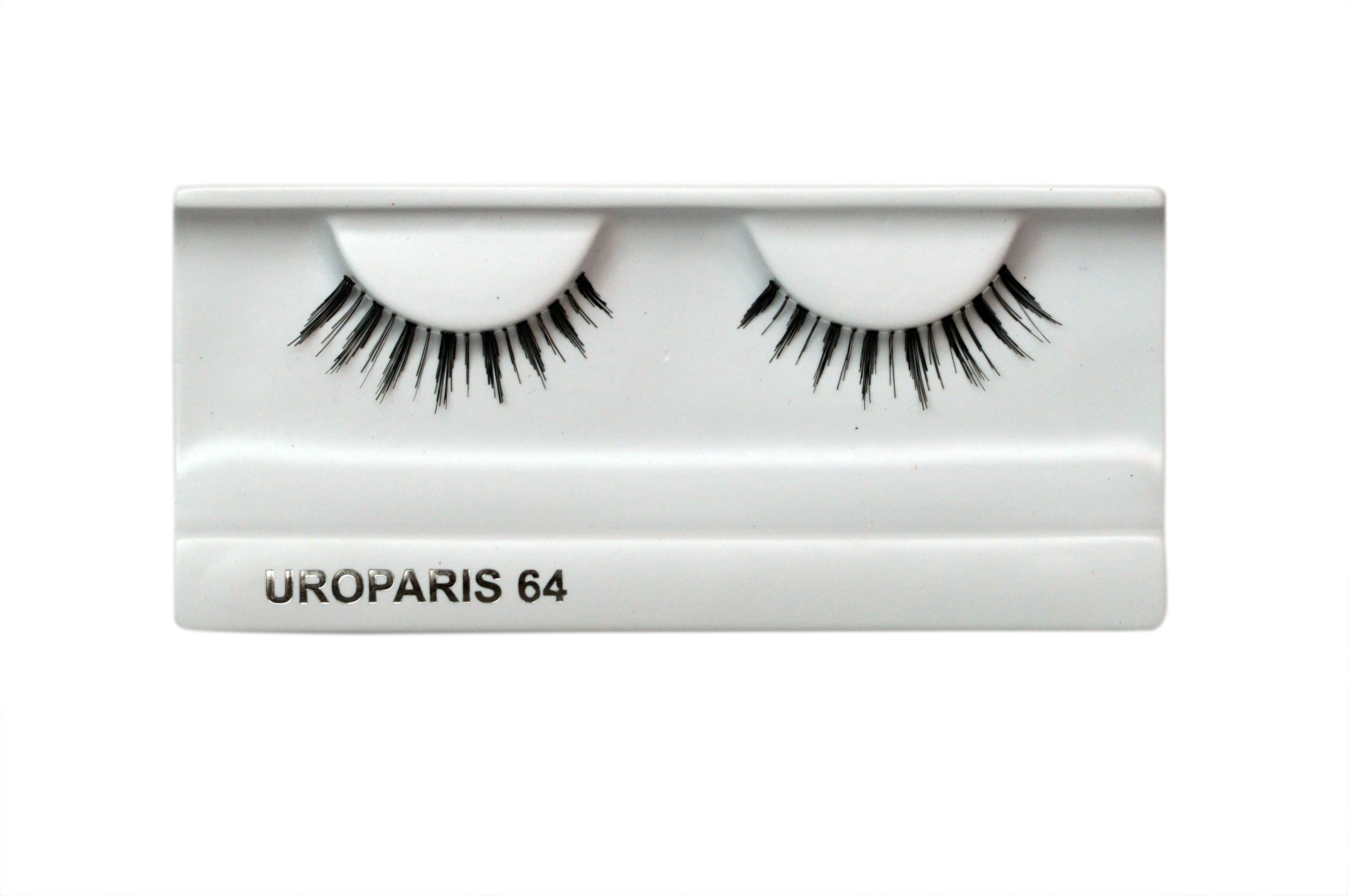 Uroparis Human Hair Eyelashes - 64 / BLACK