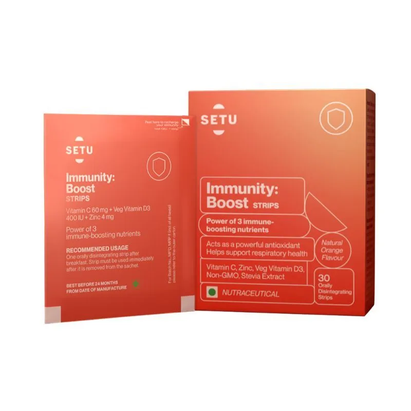 Setu Immunity: Boost Strips - Orange Flavour