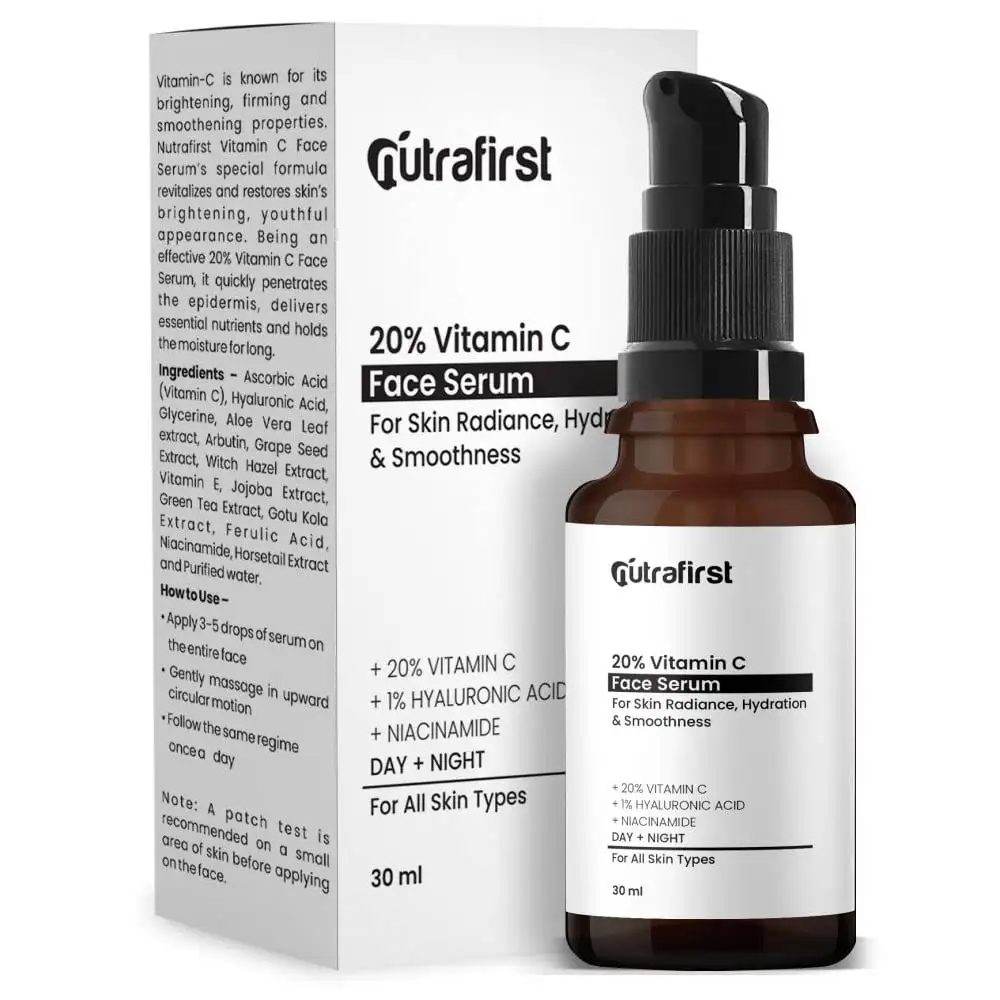 NutraFirst Hyaluronic Vitamin C Serum,  30 ml  for Radiant & Glossy Skin