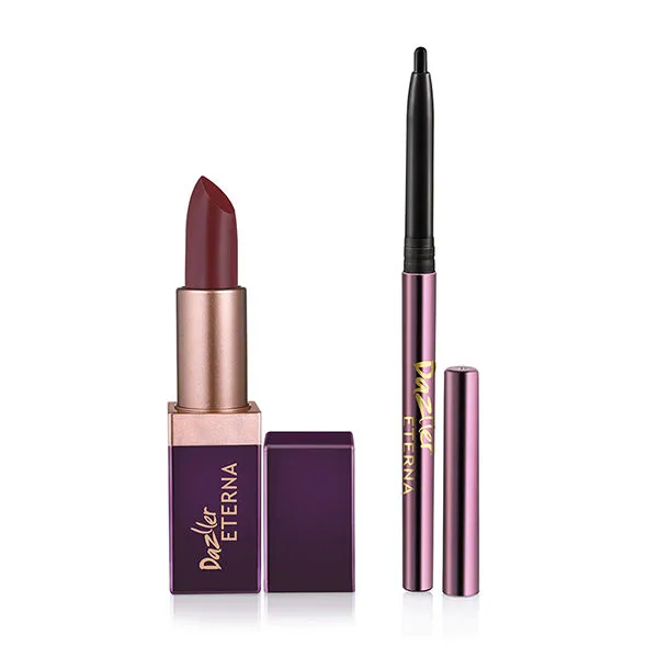 Dazller Eterna Lip Eleganz Lipstick (creme Sheen) With Herbals With Free Kajal - 1026