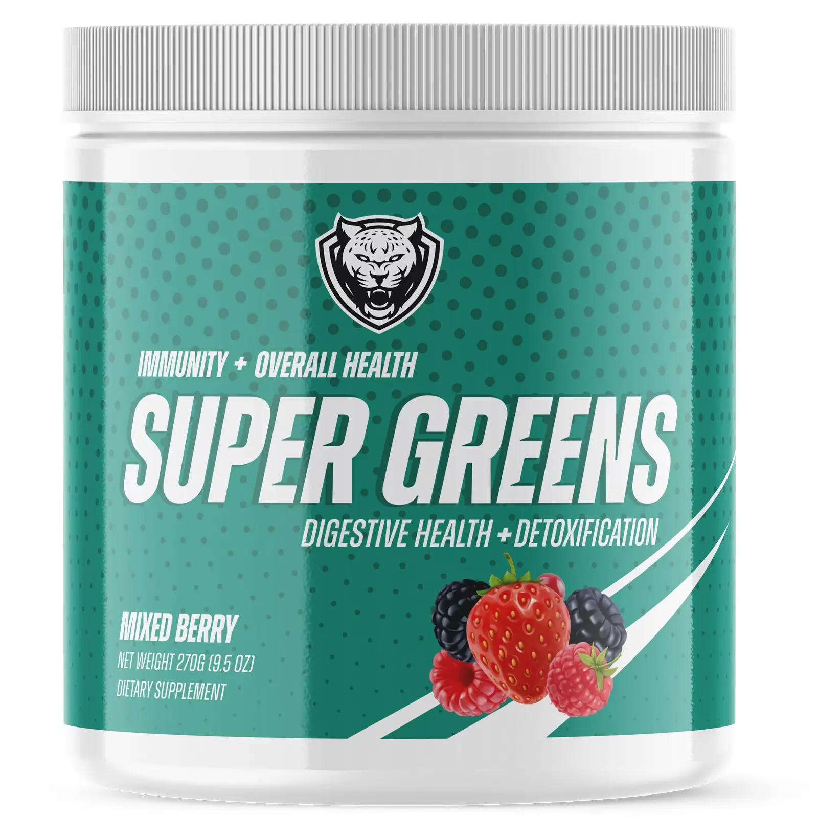 Super Greens, Mixed Berry, 9.5 oz (270 g)