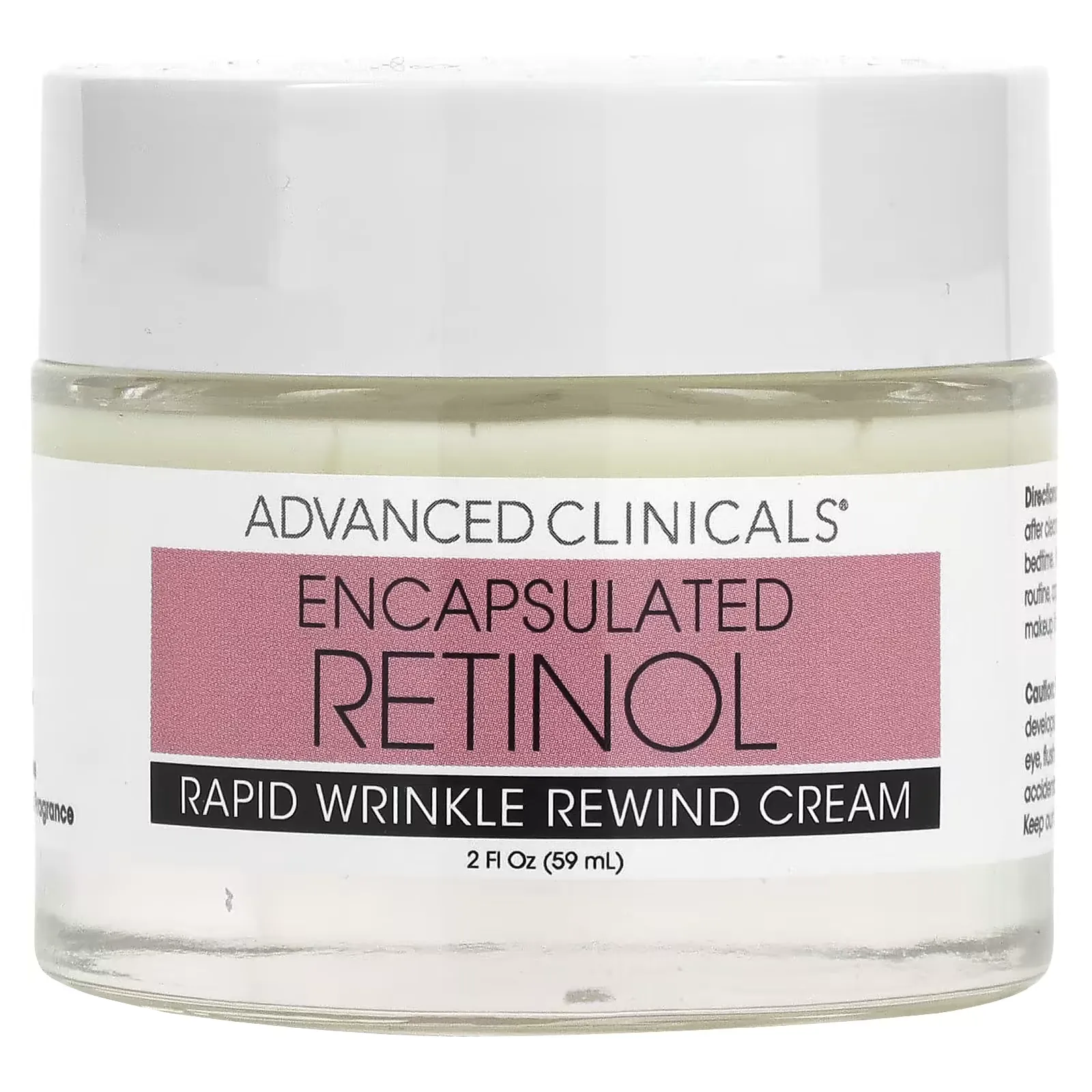 Encapsulated Retinol, Rapid Wrinkle Rewind Cream, Fragrance Free, 2 fl oz (59 ml)