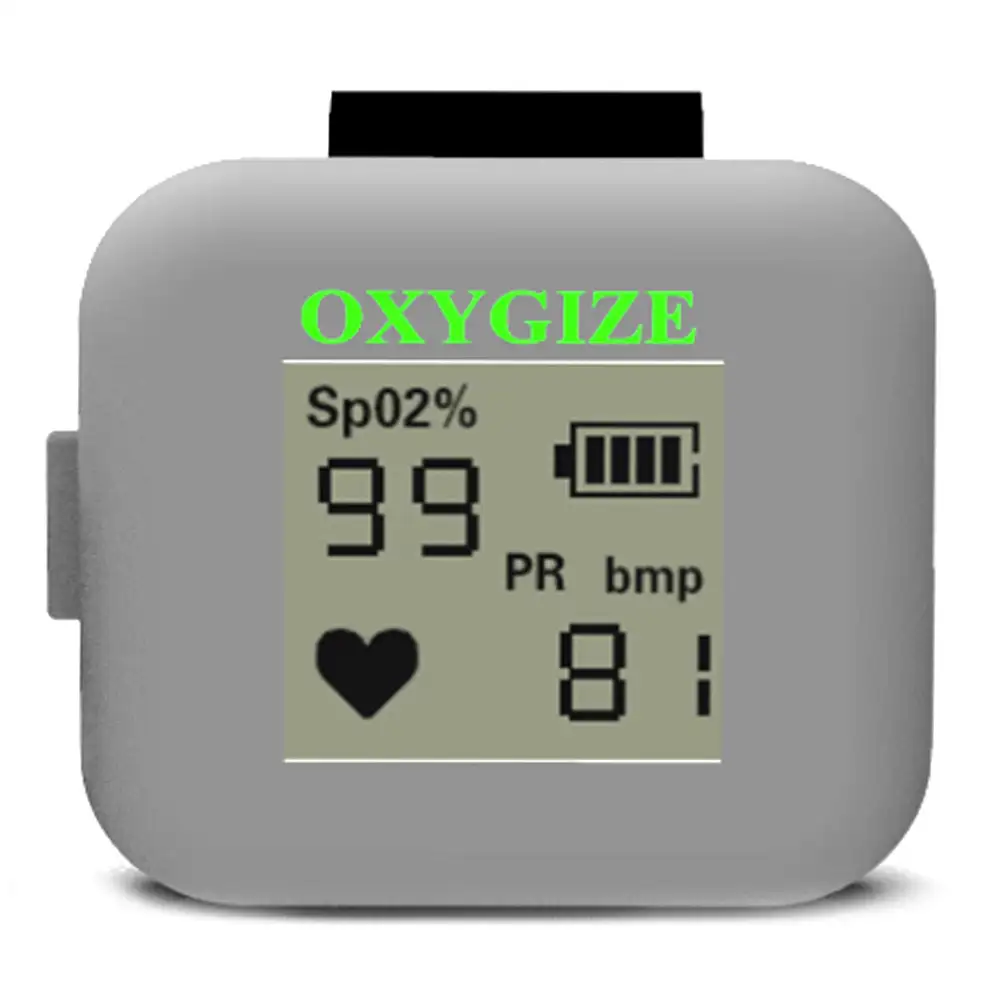 Oxygize Ring Pulse Oximeter with Blutooth and Water Resistent,  Grey