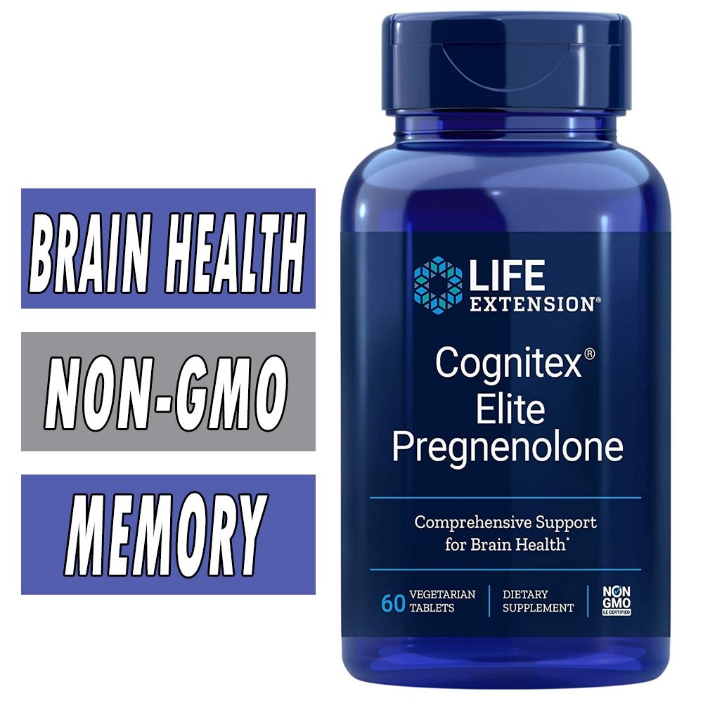 Life Extension Cognitex Elite Pregnenolone - 60 Veg Tablets - Brain Health