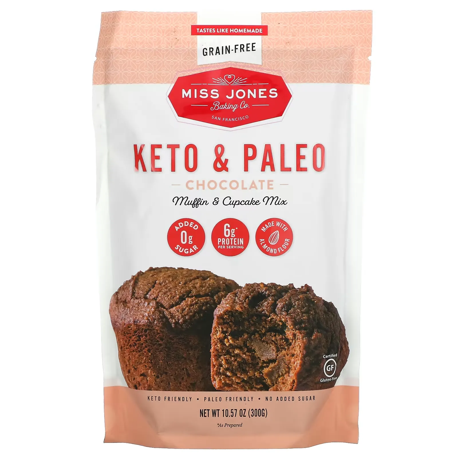 Keto & Paleo Chocolate Muffin & Cupcake Mix, 10.57 oz (300 g)