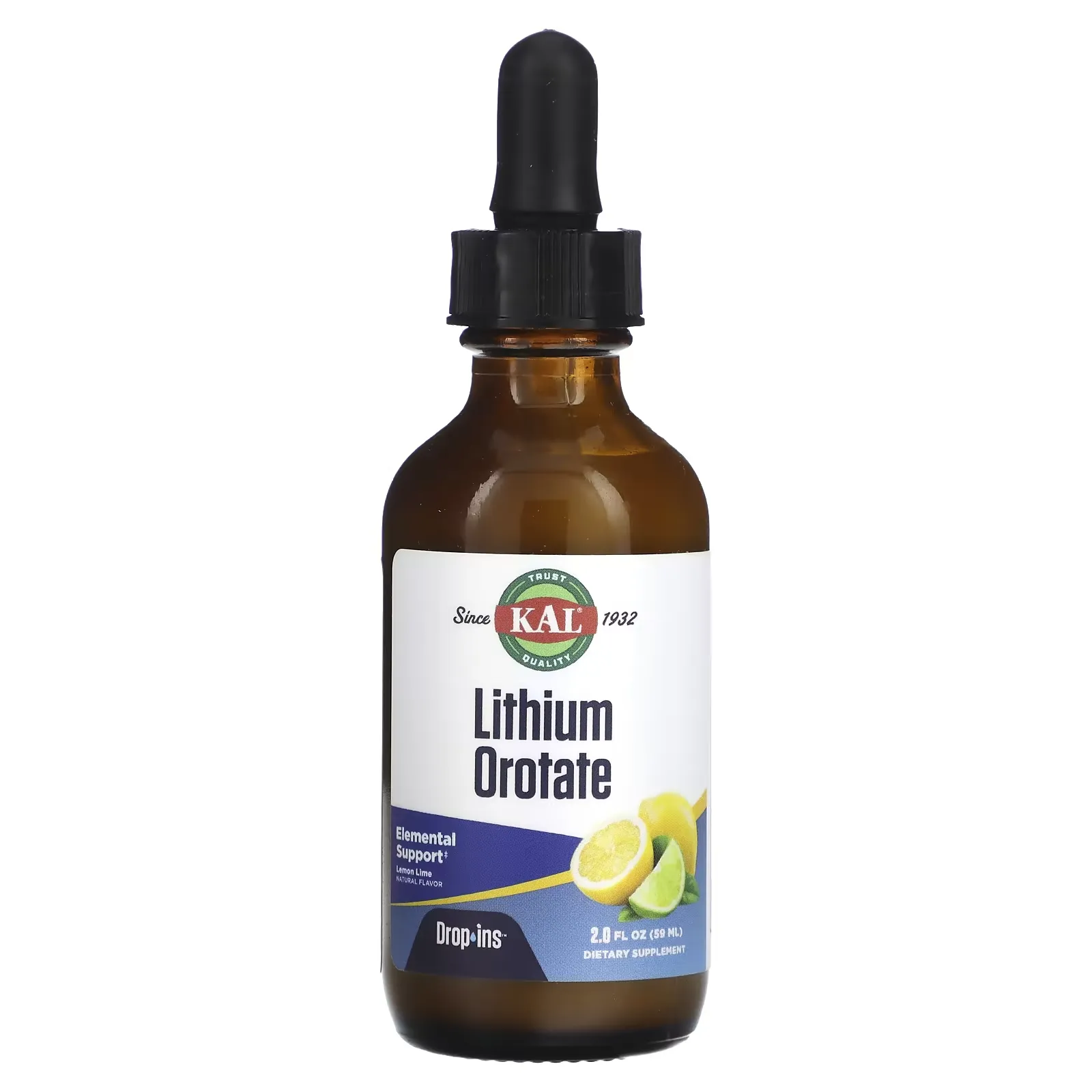 Lithium Orotate Drops, Lemon Lime, 2 fl oz (59 ml)