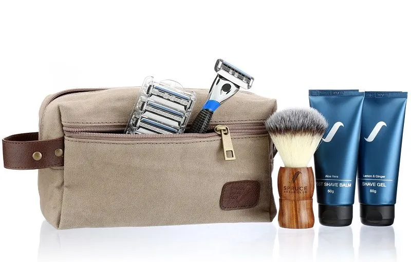 Spruce Shave Club Loaded 3X Traveller Kit (With Lemon & Ginger Shave Gel)