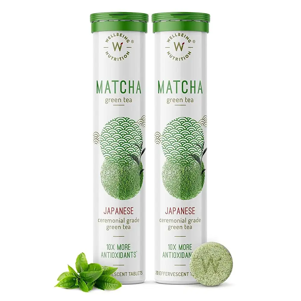 Wellbeing Nutrition Matcha Green Tea,  20 tablet(s)  Japanese Ceremonial (Pack of 2)