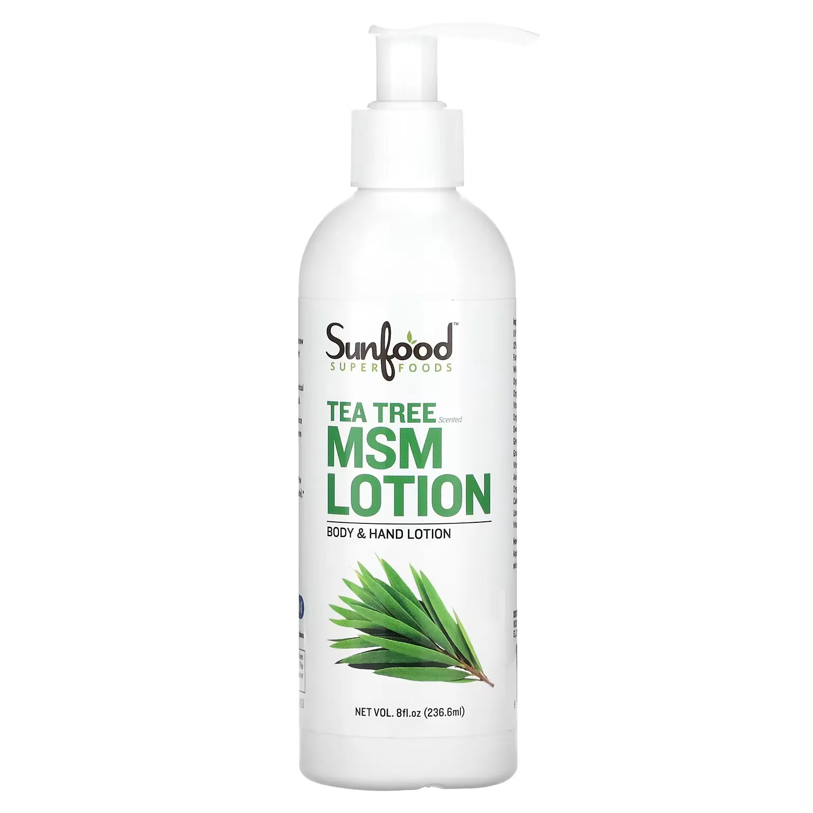 MSM Lotion, Tea Tree , 8 fl oz (236.6 ml)