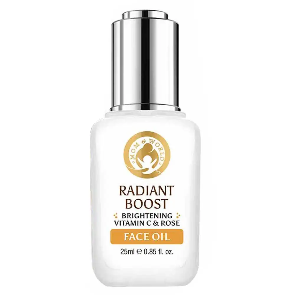 Mom & World Radiant Boost Brightening Vitamin C & Rose Face Oil,  25 ml  for All Skin Types