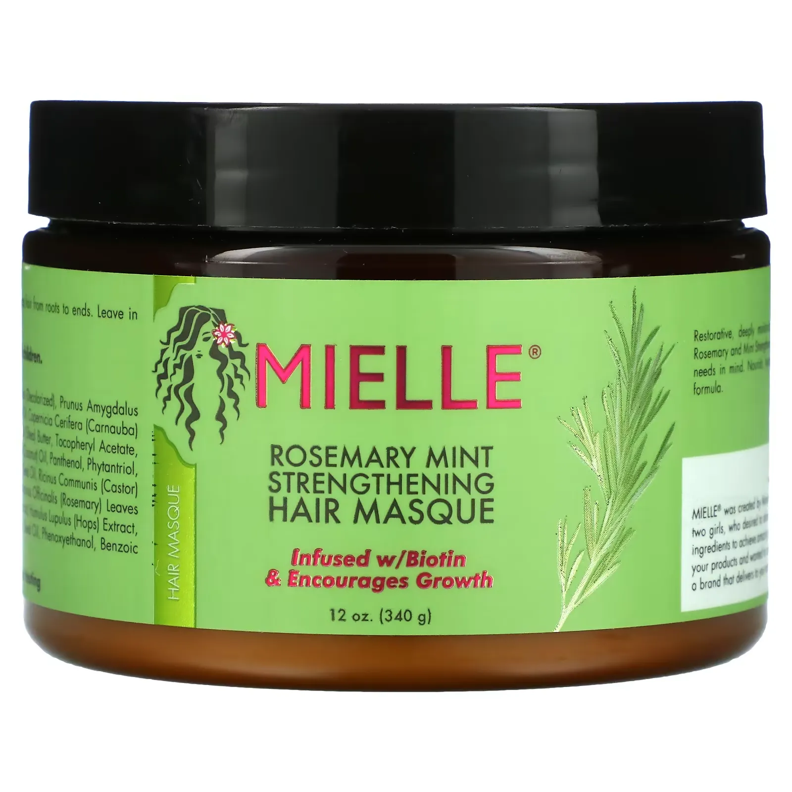 Strengthening Hair Masque, Rosemary Mint, 12 oz (340 g)