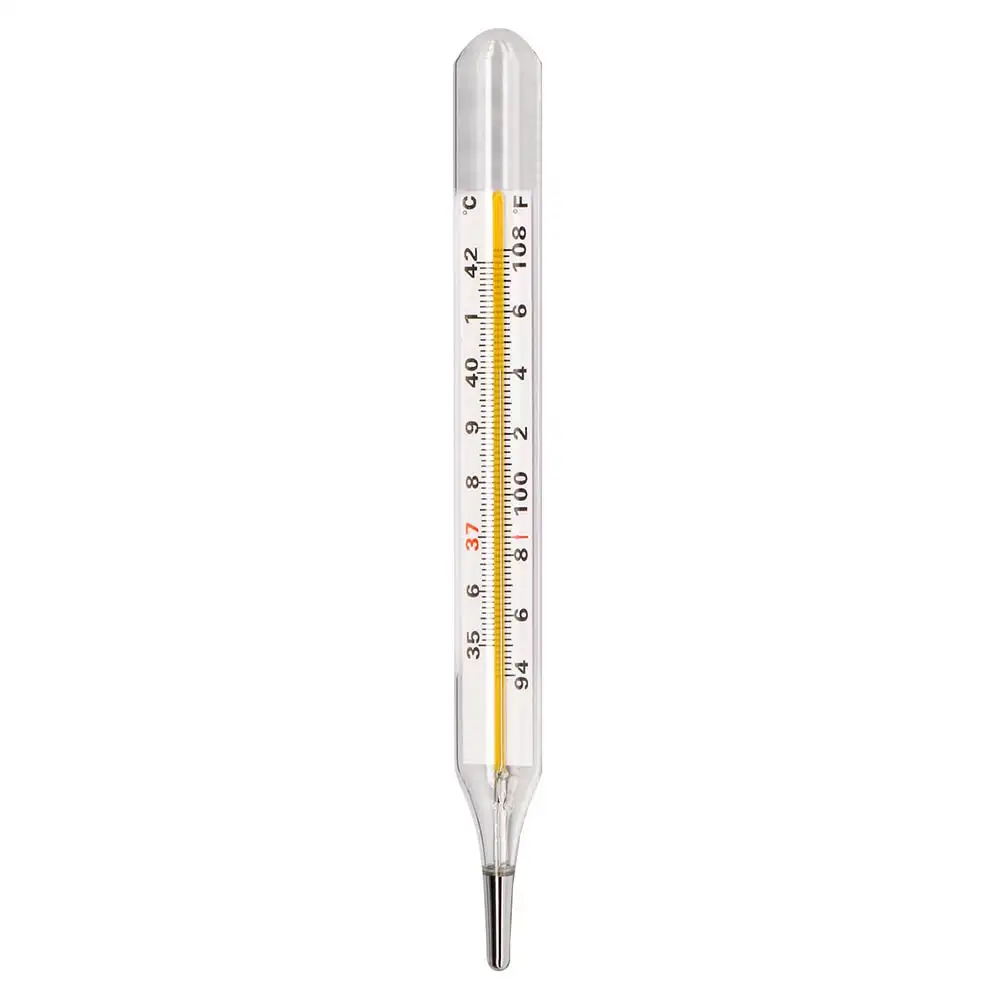 Dr. Odin Clinical Oval Mercury Thermometer,  Silver