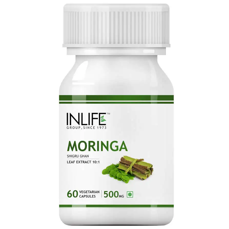 INLIFE Moringa Leaf Extract (500 mg),  60 veggie capsule(s)