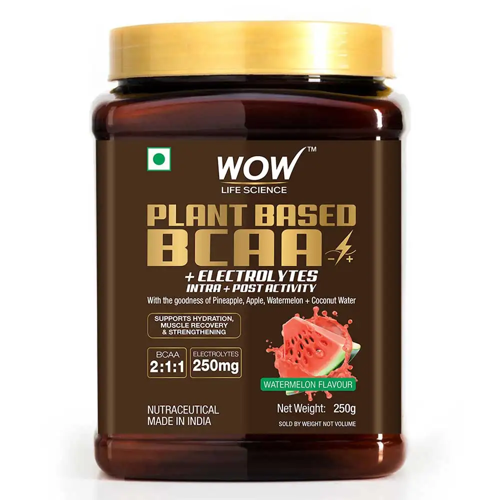 Wow Life Science Plant Based BCAA,  0.55 lb  25 Servings  Watermelon