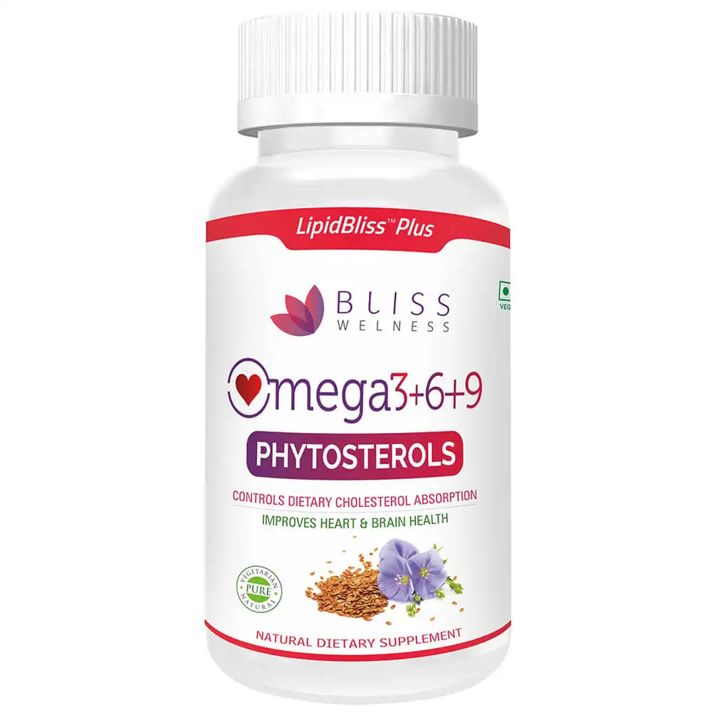 Bliss Welness Omega 3+6 with Phytosterols,  60 capsules