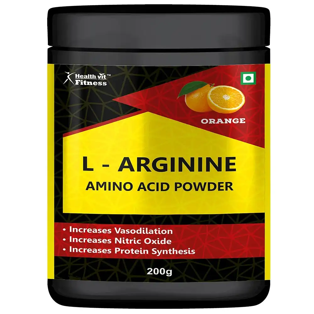 Healthvit Fitness L-Arginine Amino Acid Powder Orange,  0.44 lb