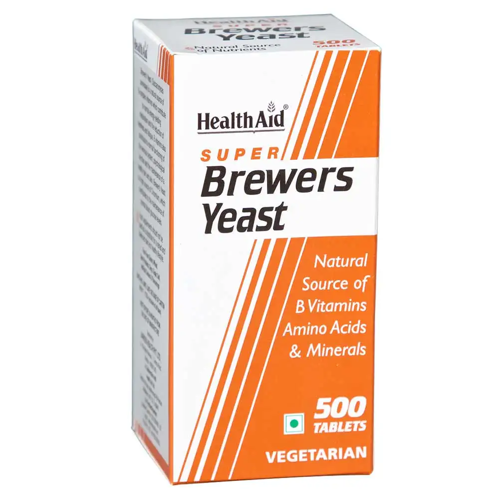 HealthAid Super Brewers Yeast,  Unflavoured  500 tablet(s)