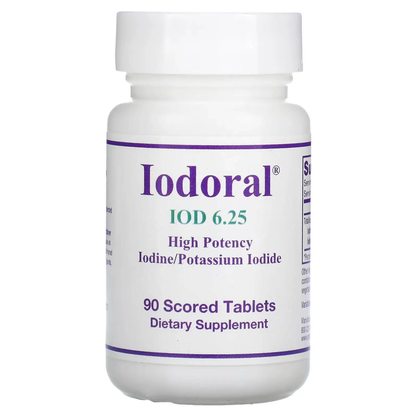 Iodoral, IOD, 6.25 mg, 90 Scored Tablets