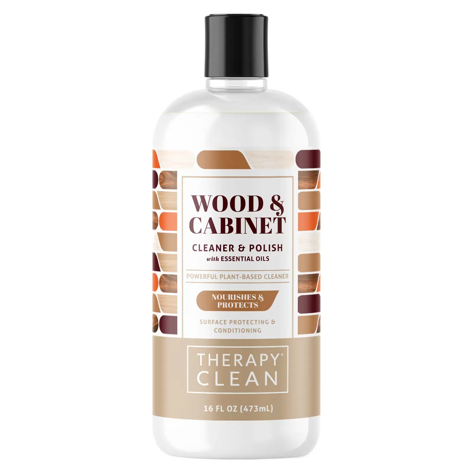 Wood & Cabinet, Cleaner & Polish with Essential Oils, 16 fl oz (473 ml)