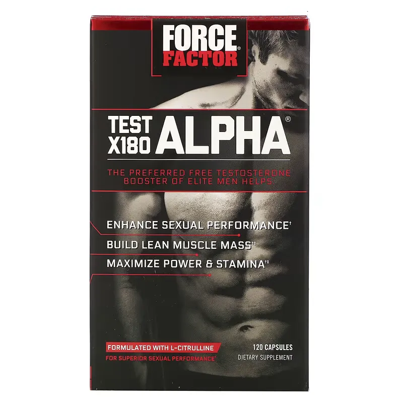 Test X180 Alpha, Testosterone Booster, 120 Capsules