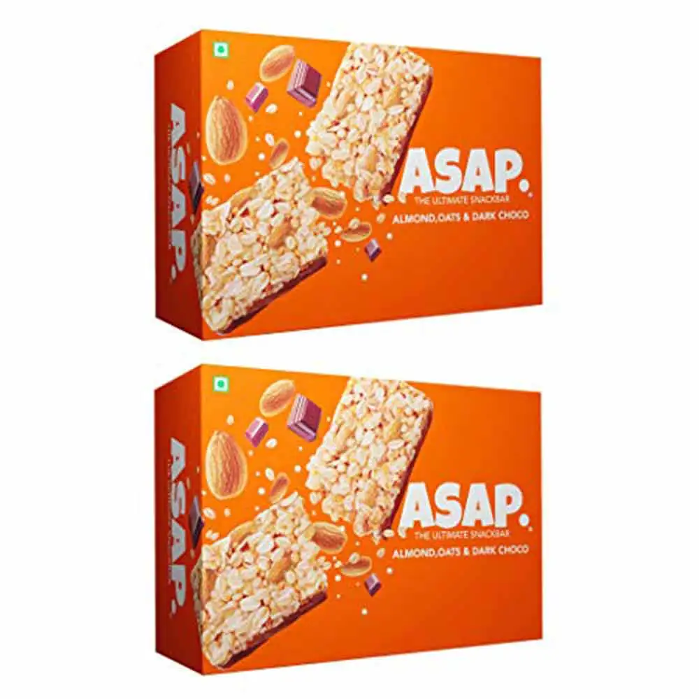 ASAP Healthy Granola Bars,  6 bar(s)  Almond Oats & Dark Choco, Pack of 2