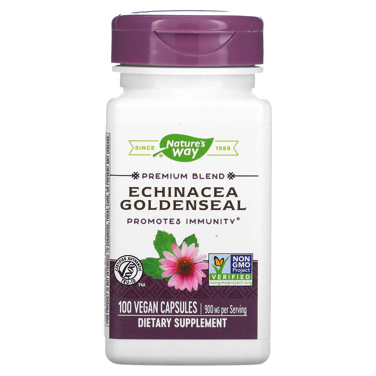 Echinacea Goldenseal, 450 mg, 100 Vegan Capsules