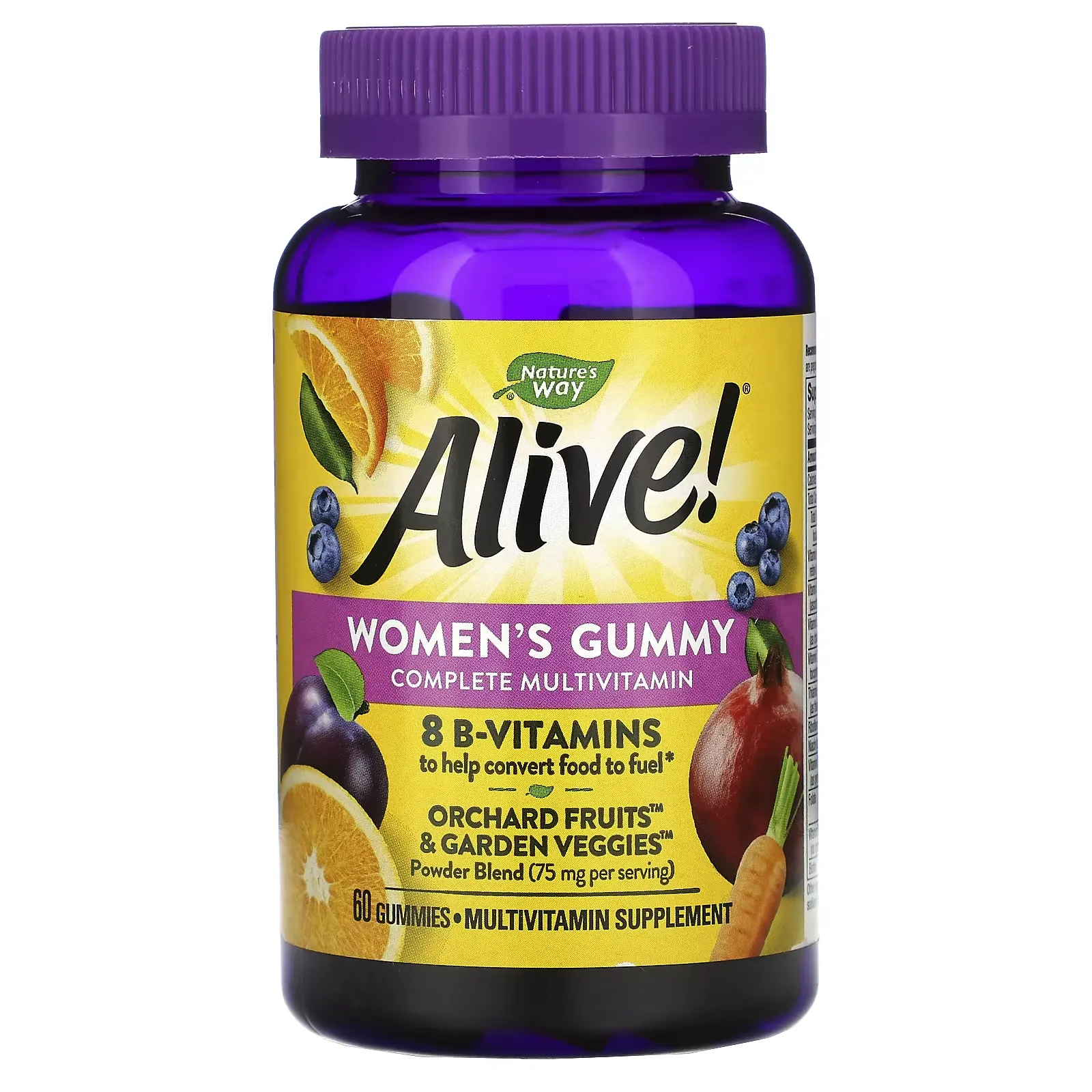 Alive! Women's Gummy Complete Multivitamin, Mixed Berry Flavor, 60 Gummies