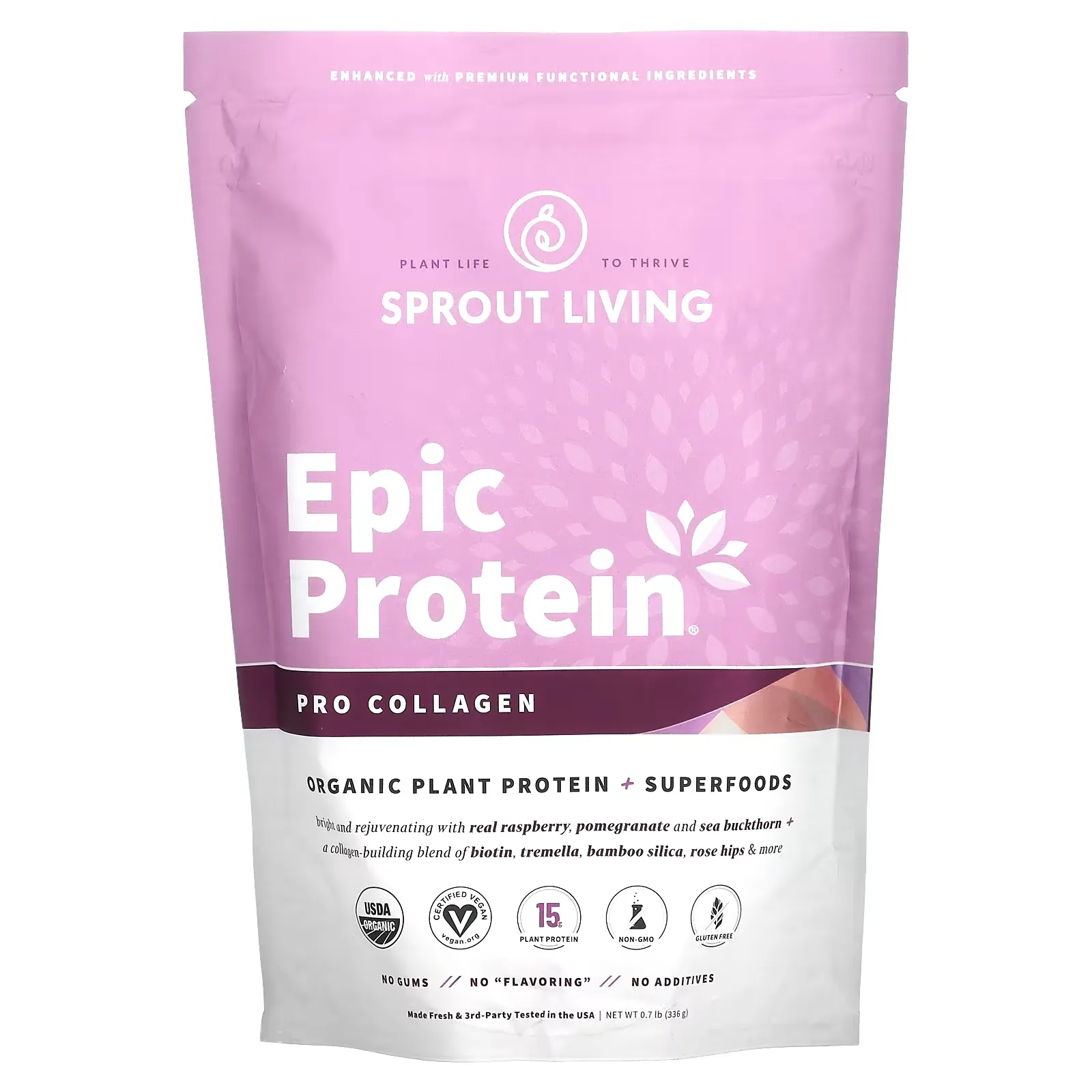 Epic Protein, Organic Plant Protein + Superfoods, Pro Collagen, 0.7 lb (336 g)