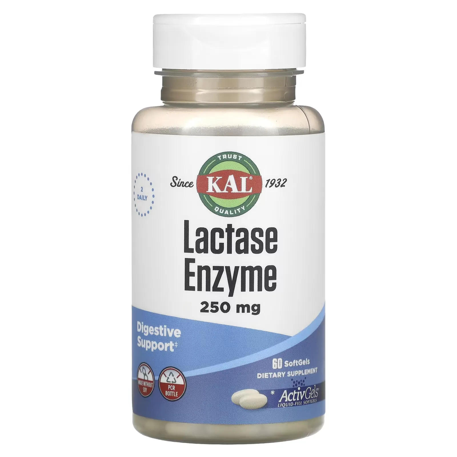 Lactase Enzyme, 125 mg, 60 Softgels