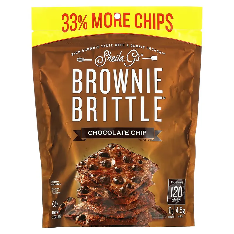 Brownie Brittle, Chocolate Chip, 5 oz (142 g)