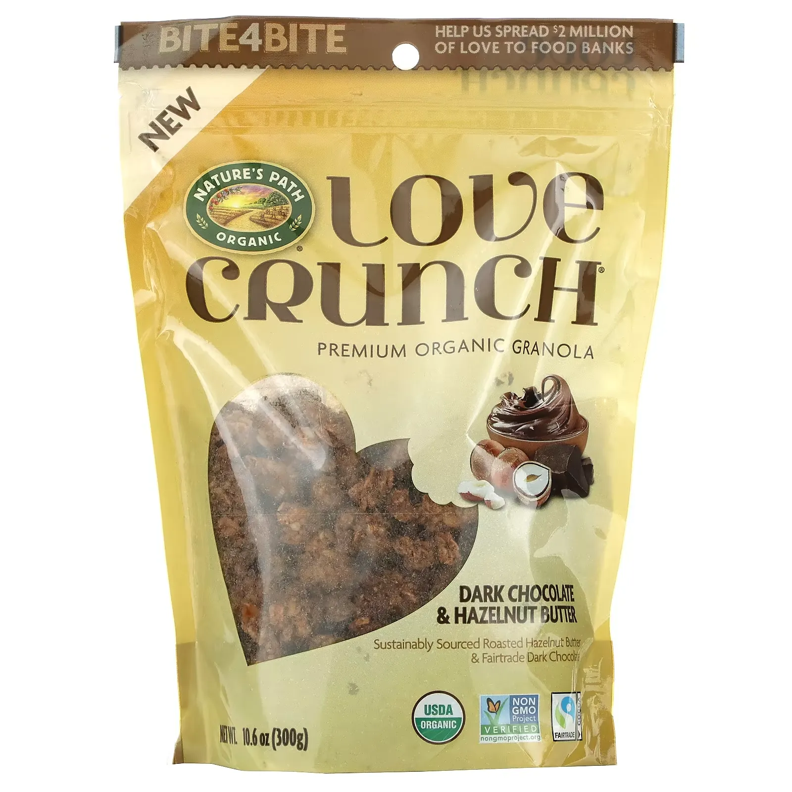 Love Crunch, Premium Organic Granola,  Dark Chocolate & Hazelnut Butter, 10.6 oz (300 g)