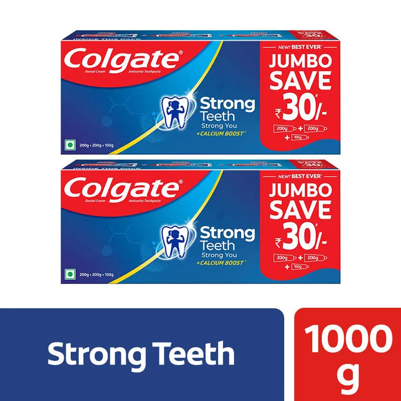 Colgate Strong Teeth Anticavity Toothpaste - Pack of 2