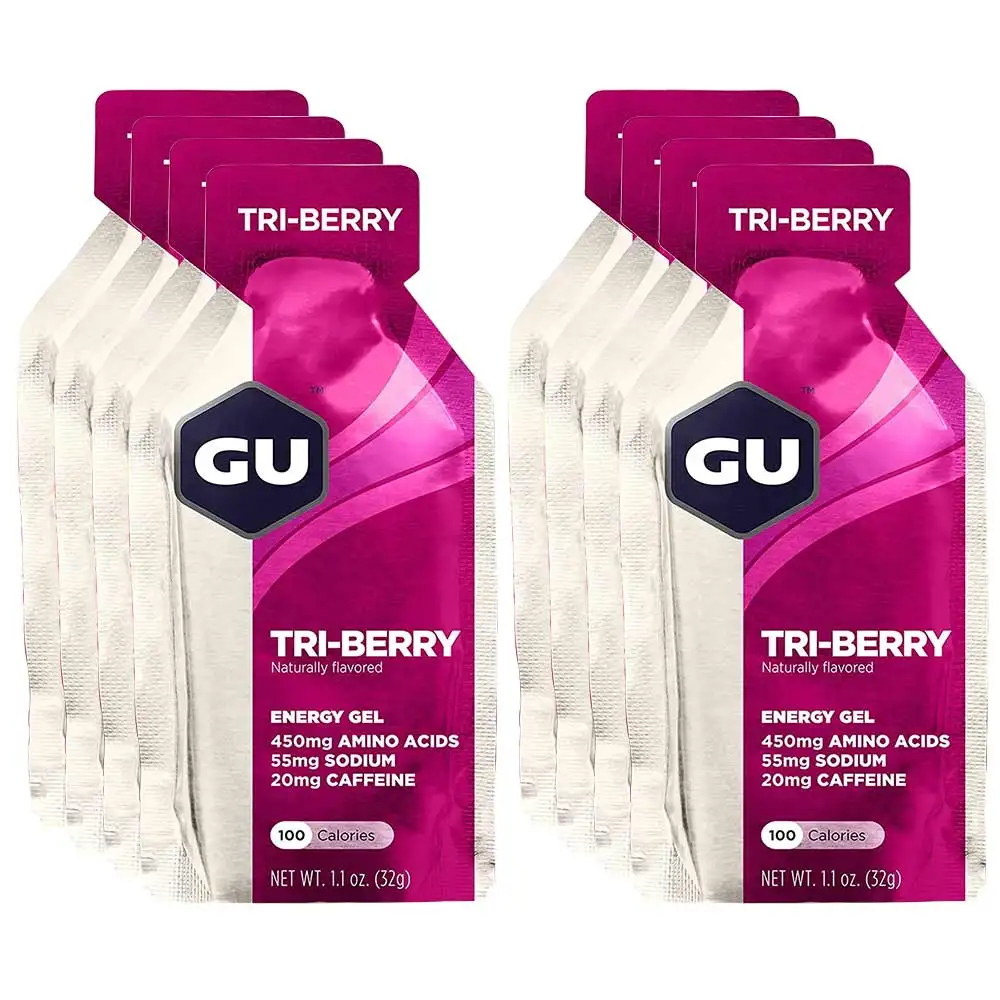 GU Energy Gel,  8 Piece(s)/Pack  Tri-Berry