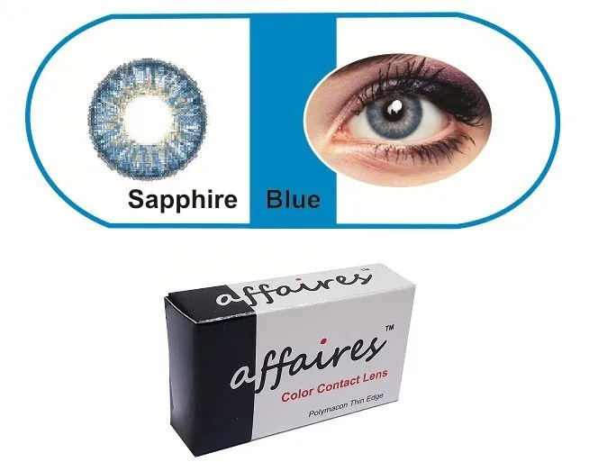 Affaires Color Contact Lenses - Sapphire Blue