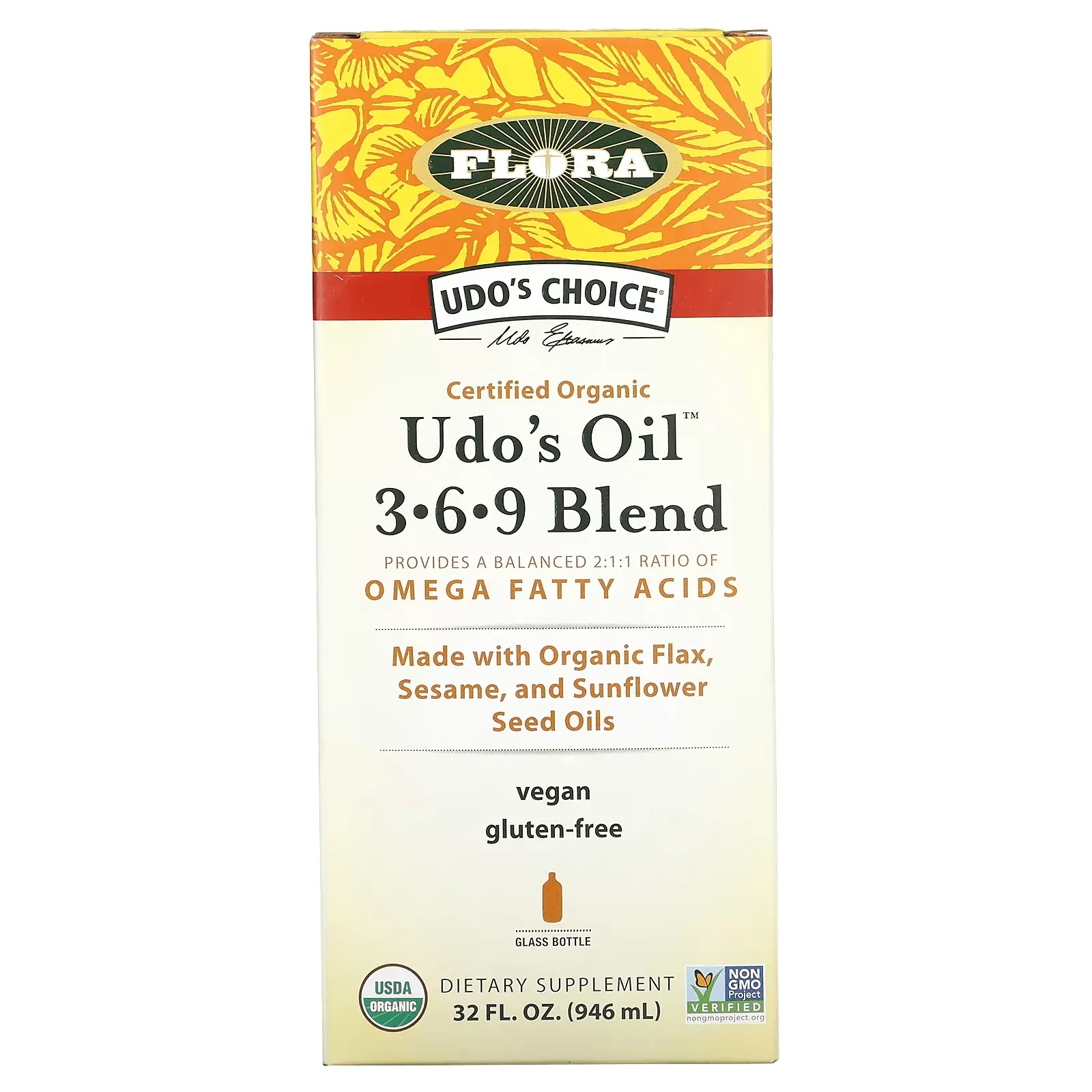 Udo's Choice, Udo's Oil 3-6-9 Blend, 32 fl oz (946 ml)