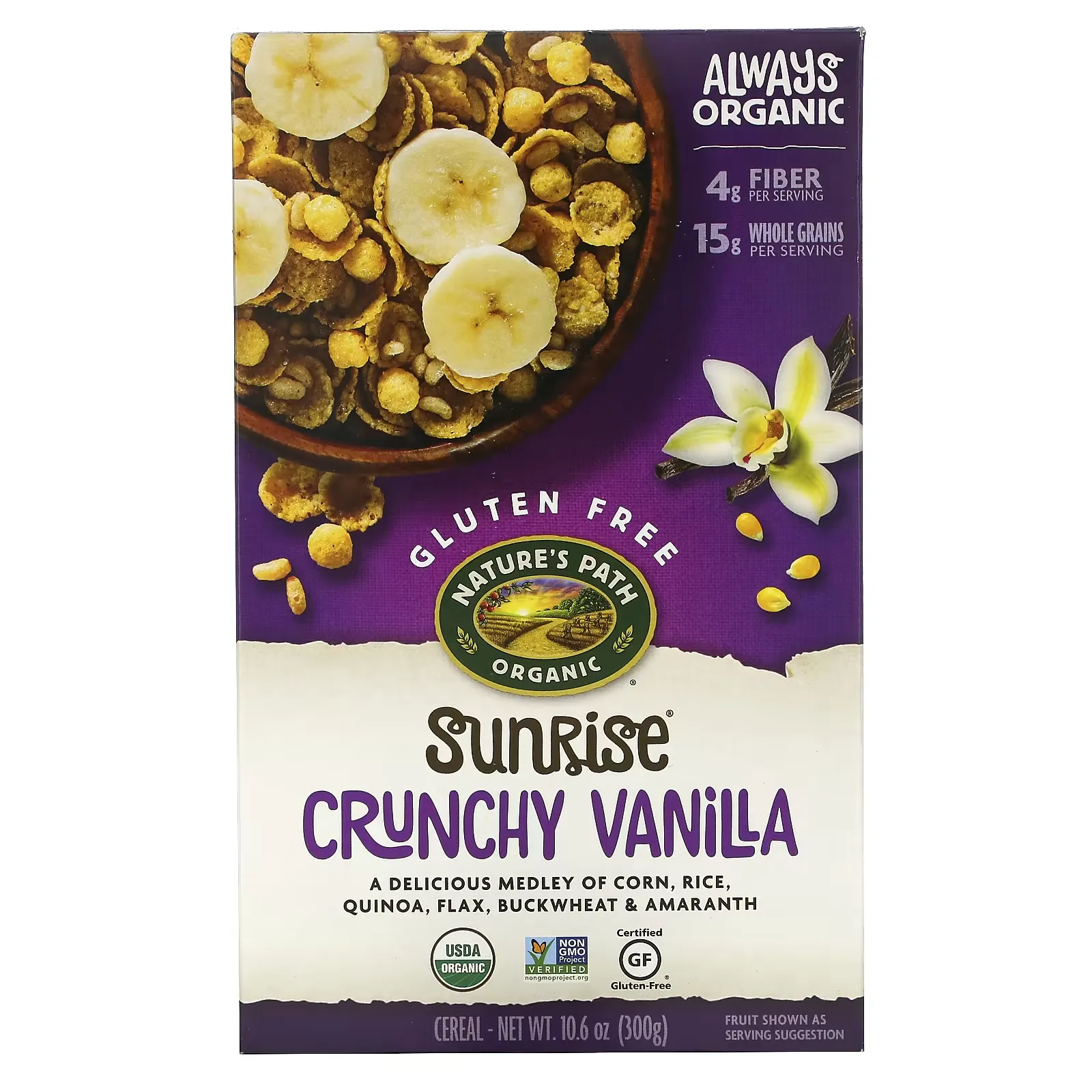 Organic Sunrise Crunchy Vanilla Cereal , 10.6 oz (300 g)