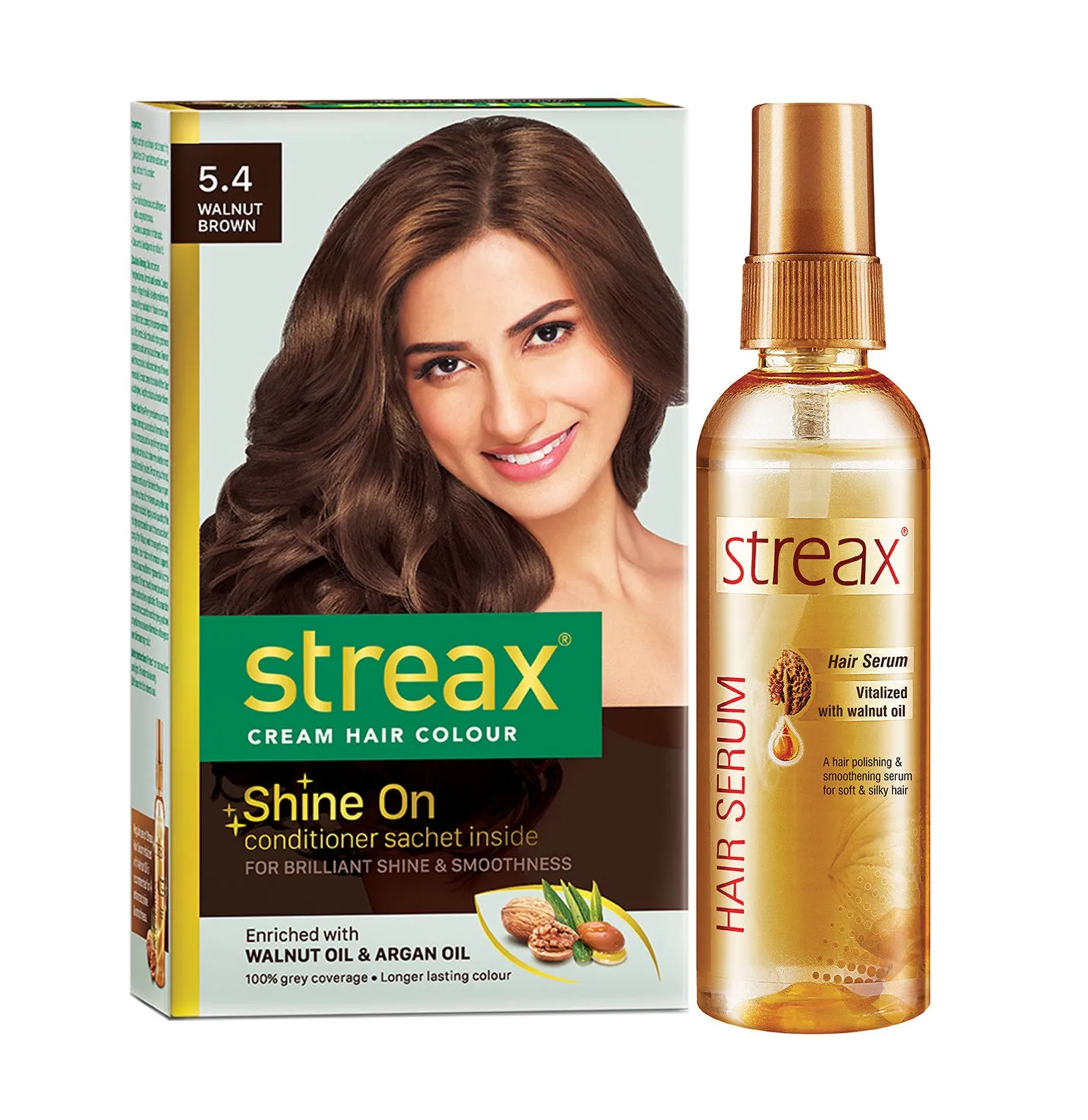 Streax Reg Colour Walnut Brown + Walnut Serum