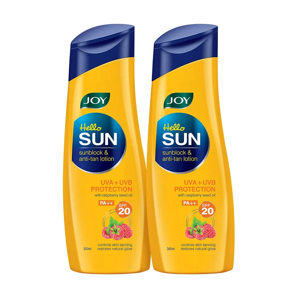 Joy Hello Sun SunBlock & Anti- tan Lotion SPF20 PA++ - Pack of 2