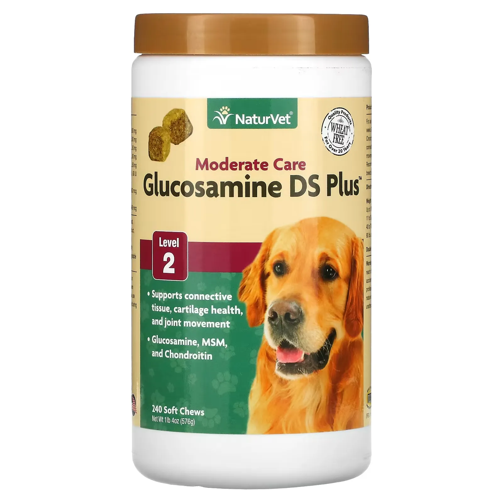 Glucosamine DS Plus, Moderate Care, Level 2, 240 Soft Chews, 1 lb 4 oz (576 g)