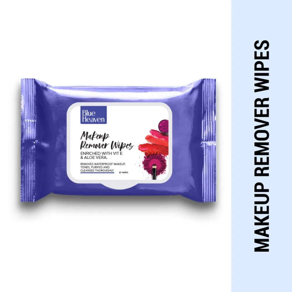 Blue Heaven Makeup Remover Cleansing Wipes (30 wipes)