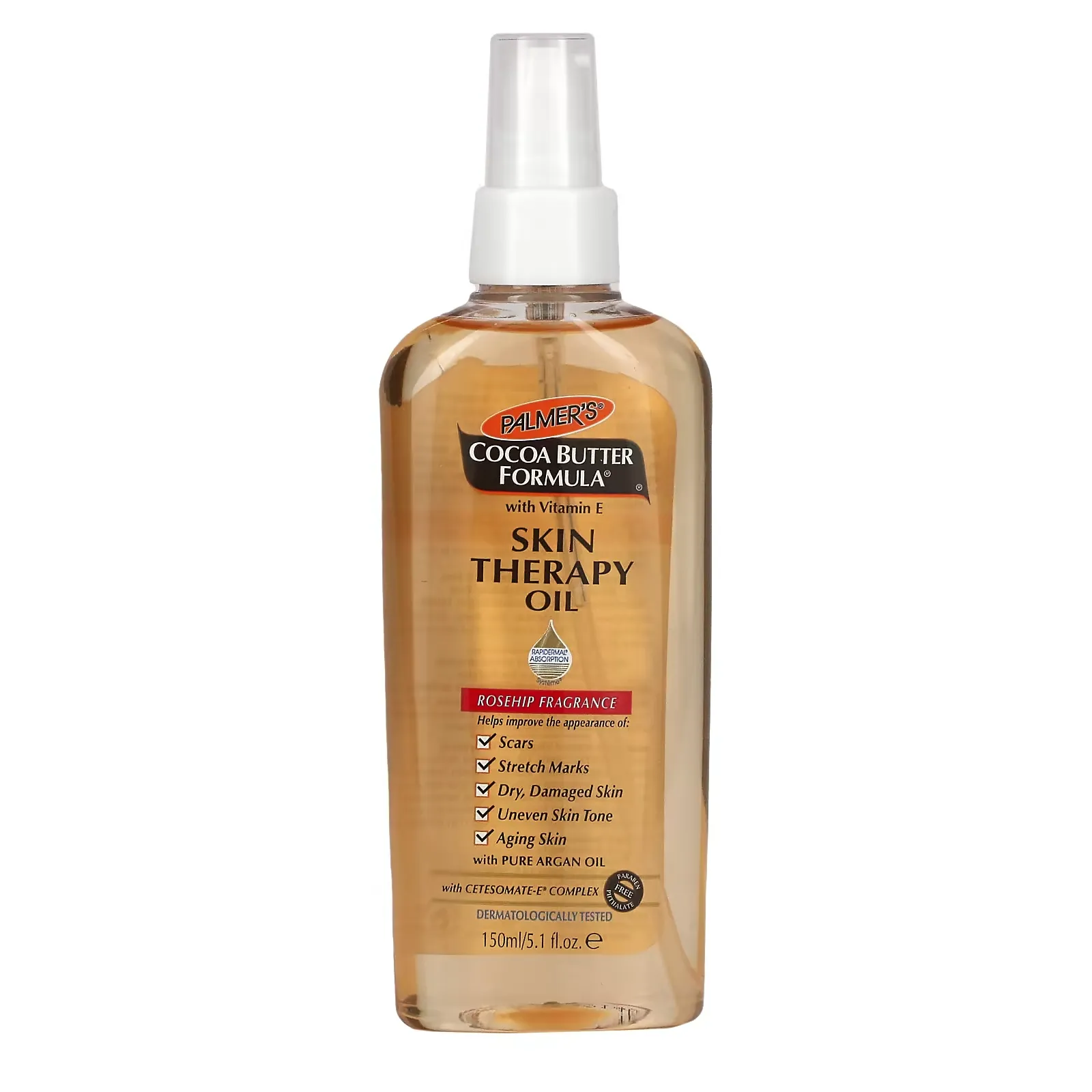 Cocoa Butter Formula with Vitamin E, Skin Therapy Oil, Rosehip Fragrance, 5.1 fl oz (150 ml)