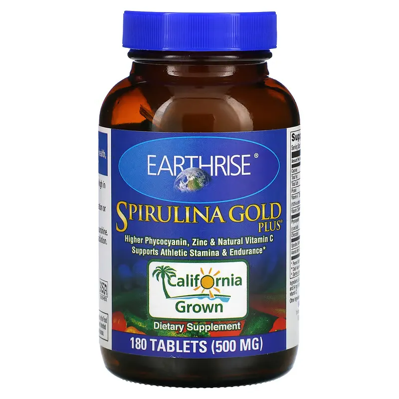 Spirulina Gold Plus, 500 mg, 180 Tablets