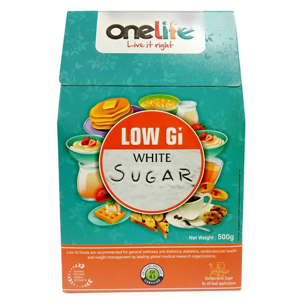 OneLife Low GI White Sugar Low Glycemic Index,  0.5 kg  Unflavoured