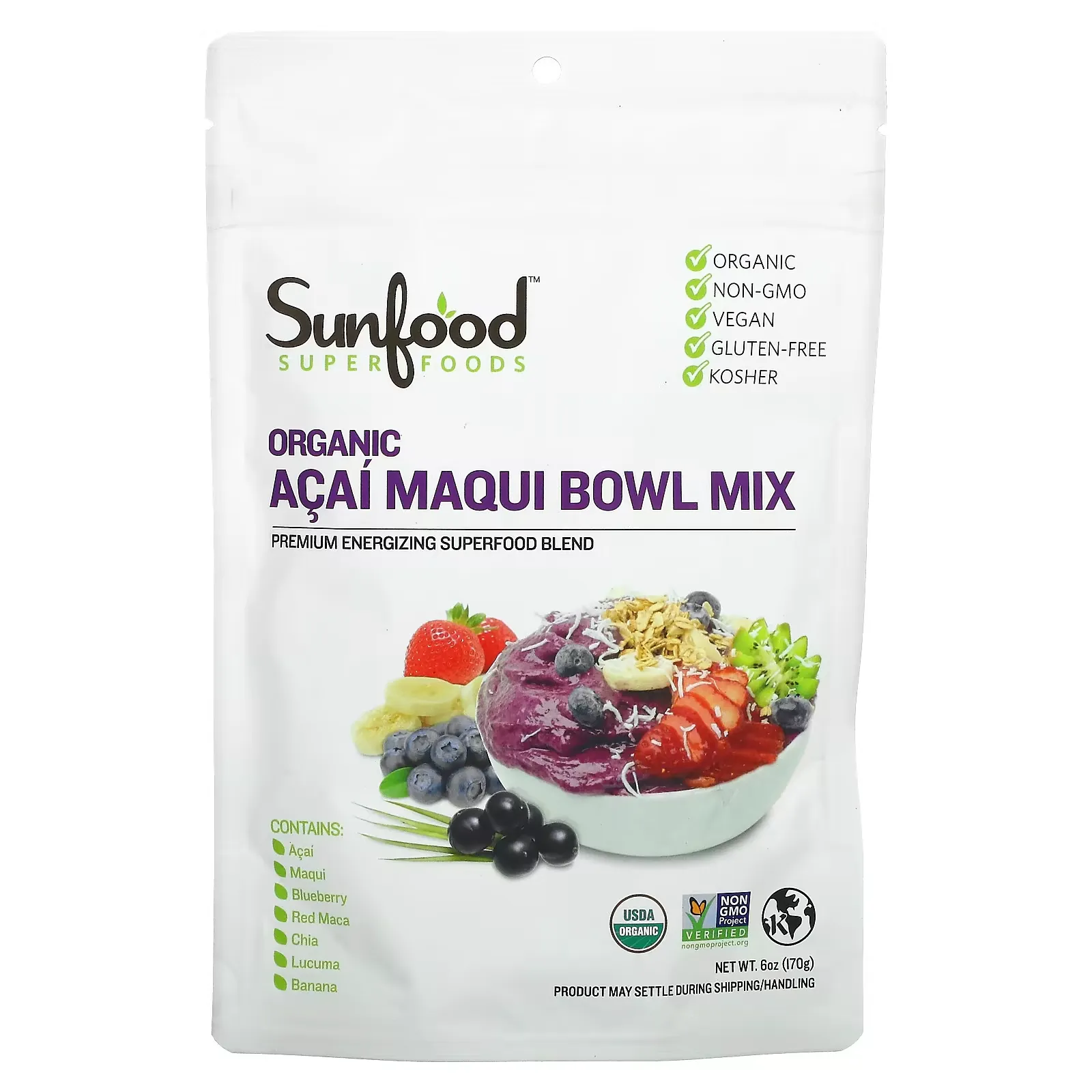 Superfoods, Organic Acai Maqui Bowl Mix, 6 oz (170 g)