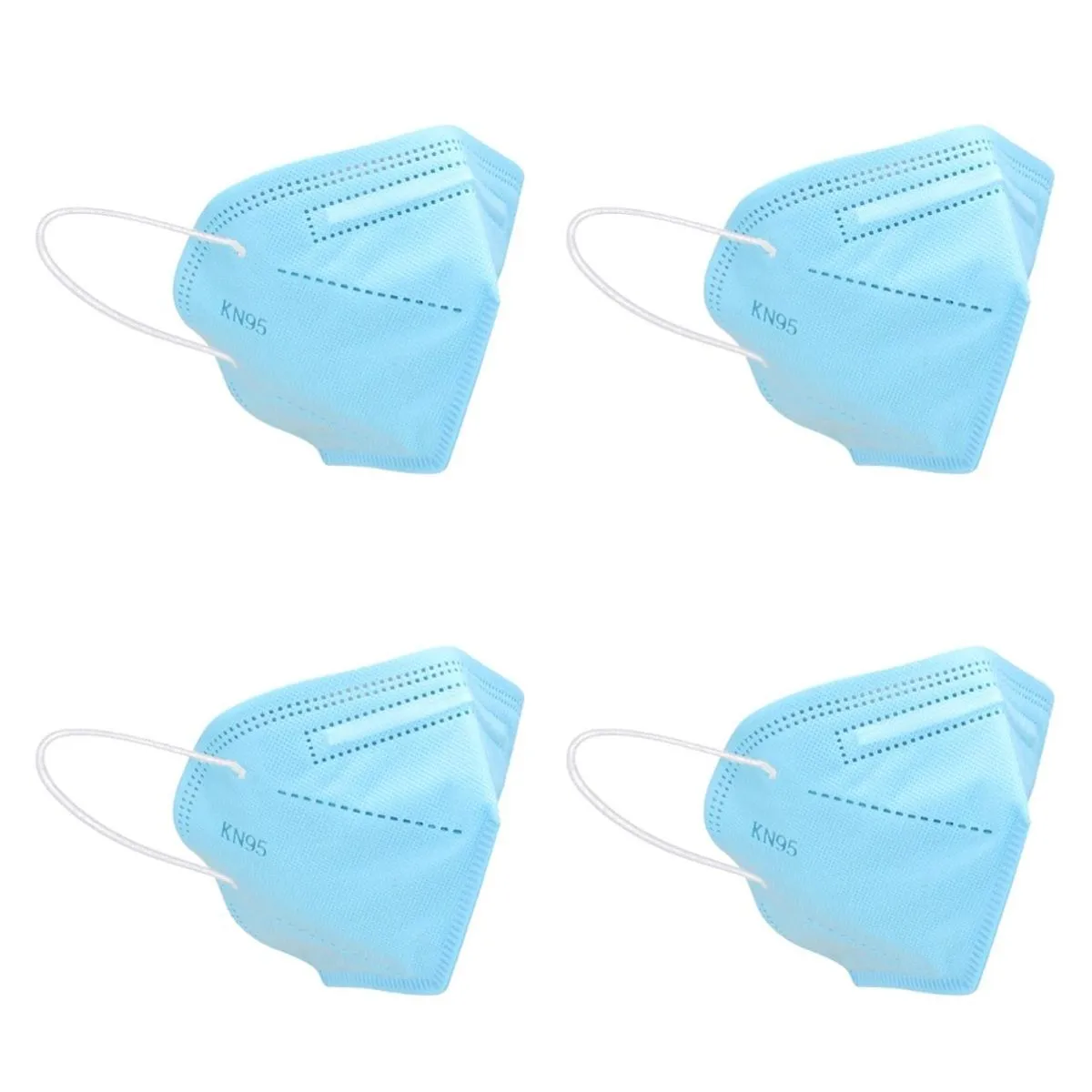 OOMPH Pack Of 4 Kn95/n95 Anti-pollution Reusable 5-layer Mask (blue )