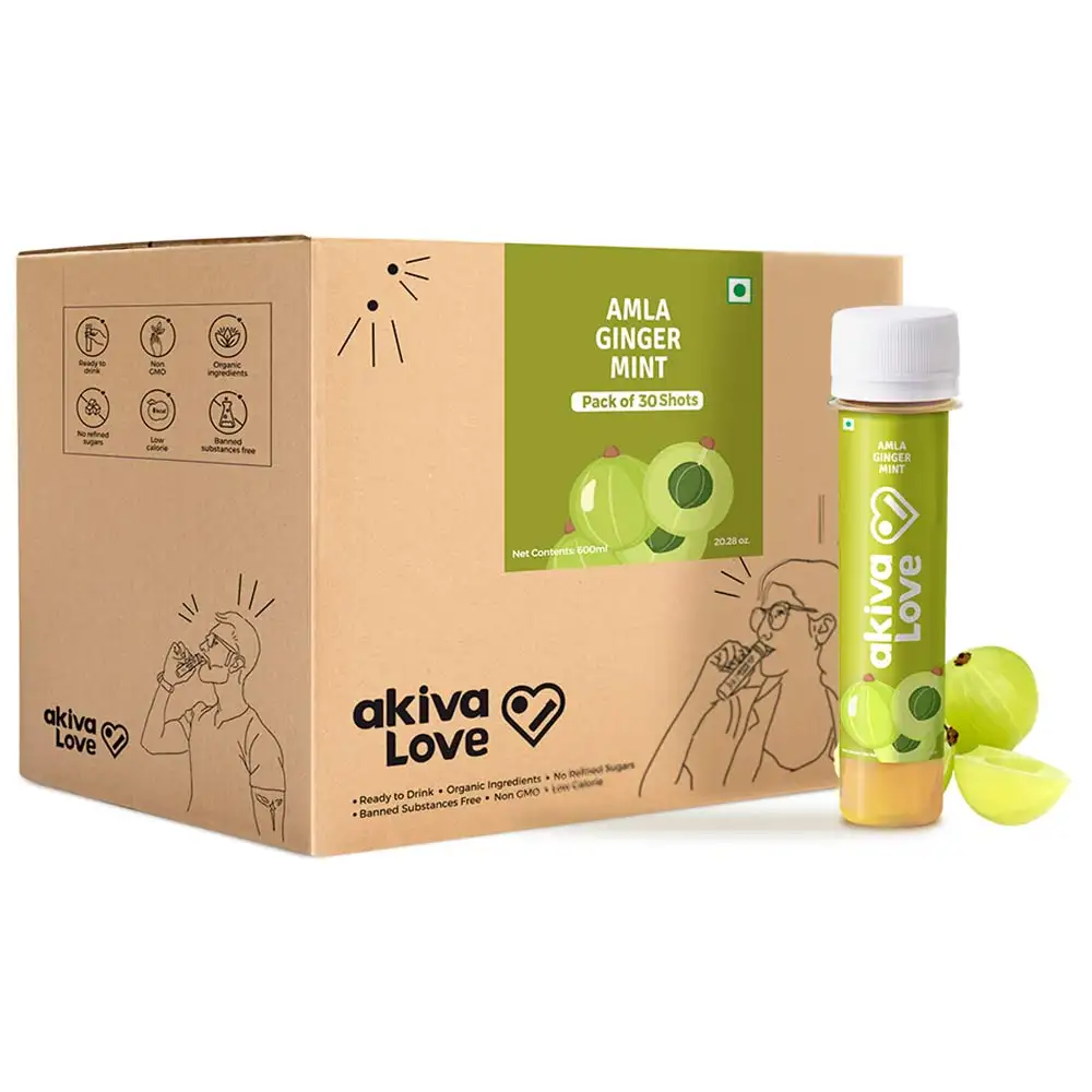 Akiva Vitamin C Amla Honey Ginger Pack of 30,  Natural  40 ml