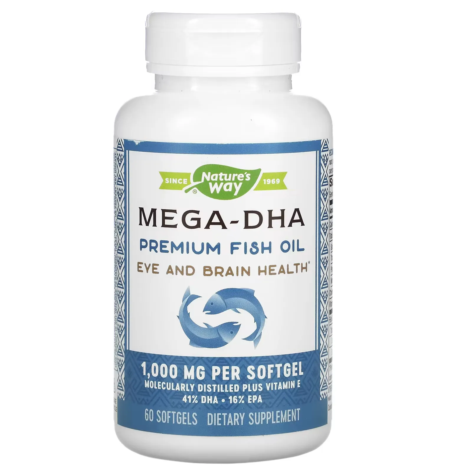 Mega-DHA Premium Fish Oil, 1,000 mg, 60 Softgels