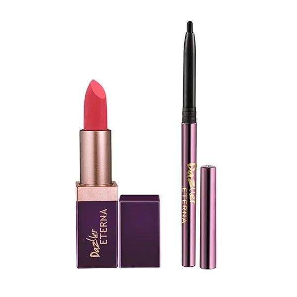 Dazller Eterna Lip Eleganz Lipstick (matte) With Herbals With Free Kajal - M1030