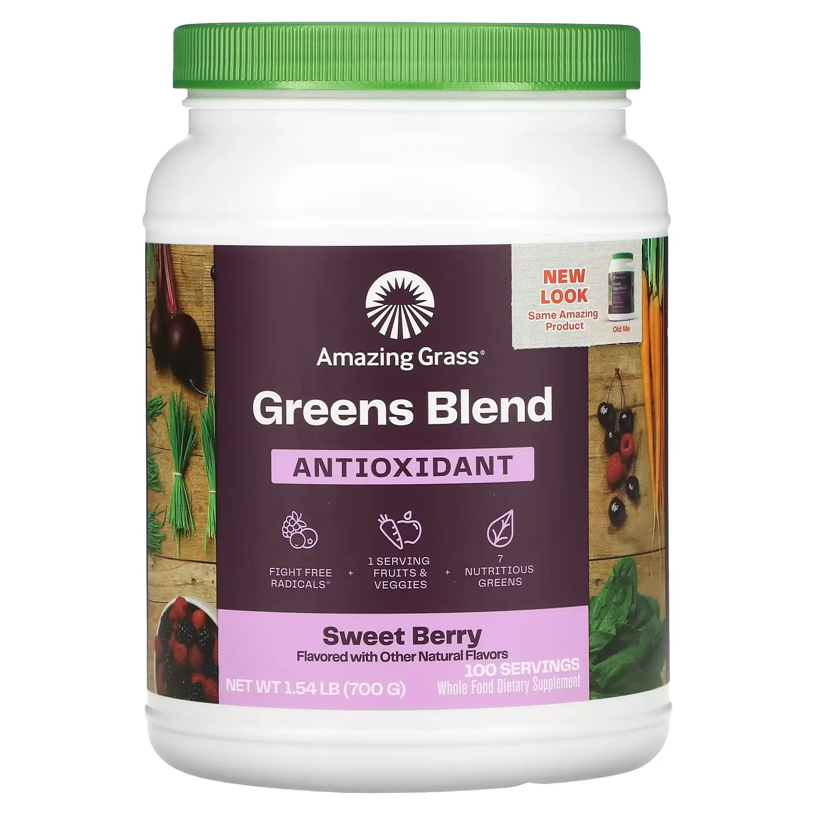 Green Blend, Antioxidant, Sweet Berry, 1.54 lb (700 g)