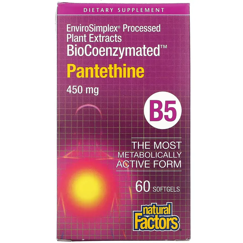 BioCoenzymated, B5, Pantethine, 450 mg, 60 Softgels